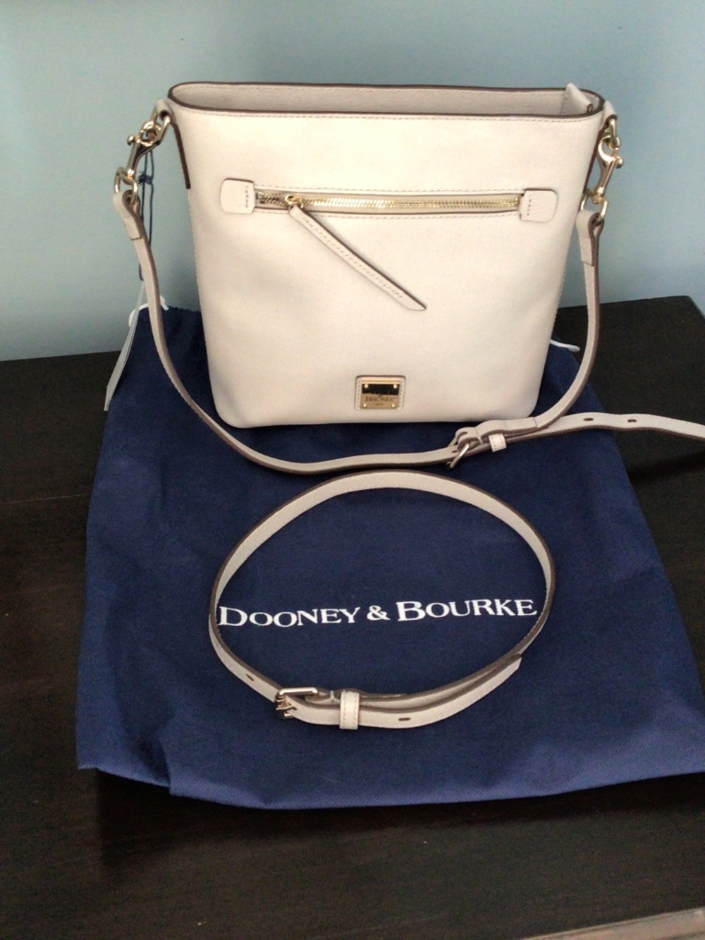 Dooney Bourke Saffiano Crossbody bag, Ecru